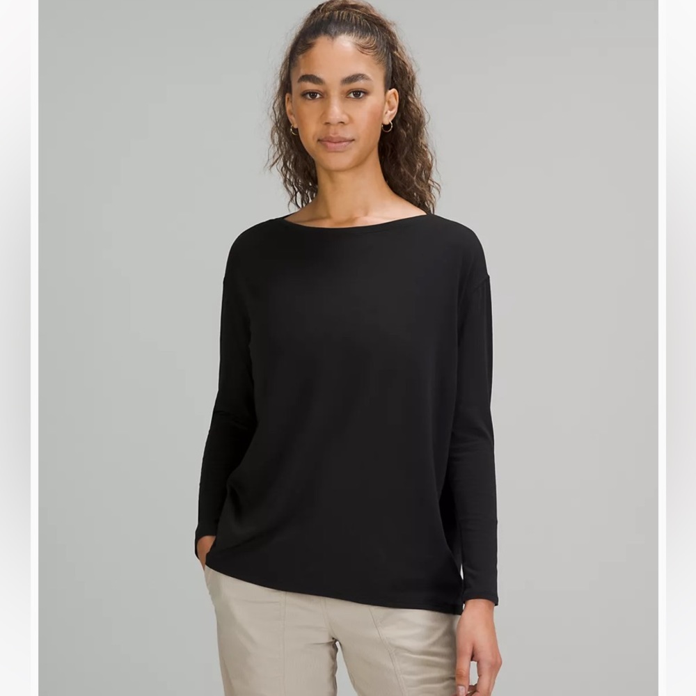 Lululemon Tan “Back in Action Long Sleeve Shirt”